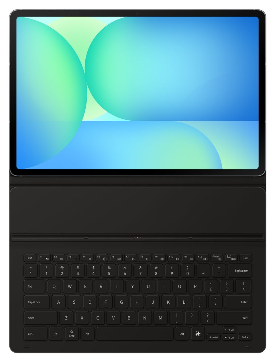 Book Cover Keyboard Slim für Samsung Galaxy Tab S10 FE+  (Schwarz) 