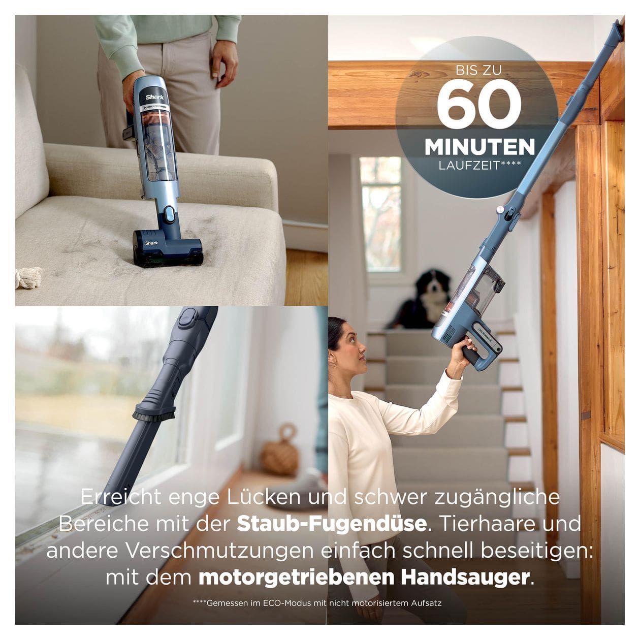 IA3244EUT Handstaubsauger Beutellos bis 60 min Laufzeit HEPA, Schaum  (Blau) 