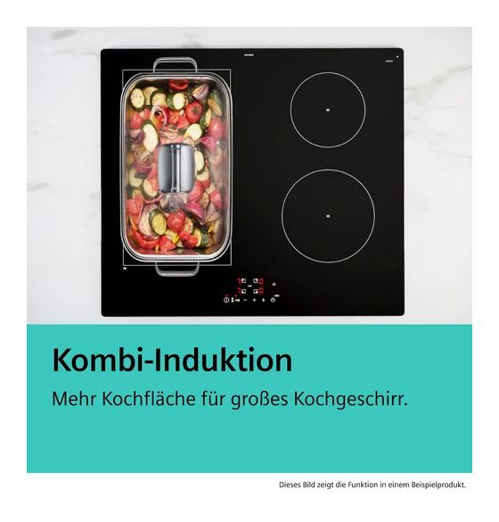 iQ500 ED87BHQ26E autarkes 80 cm Induktionskochfeld 4 Kochzonen mit integriertem Dunstabzug 