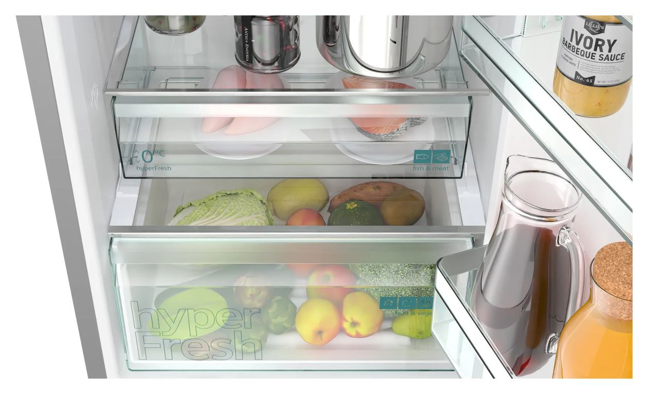 IQ300 KG39N2LCF 260 l / 103 l Kühl-Gefrierkombi freistehend NoFrost 162 kWh Jahr  (Edelstahl) 