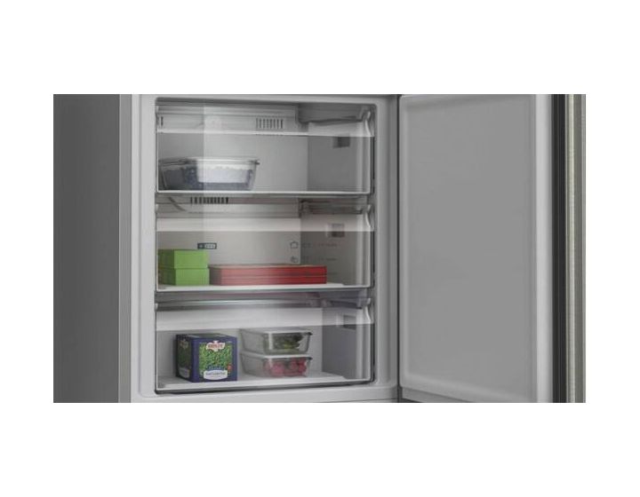 iQ300 KG49NVIAG 311 l / 129 l Kühl-Gefrierkombi freistehend NoFrost 122 kWh Jahr  (Edelstahl) 