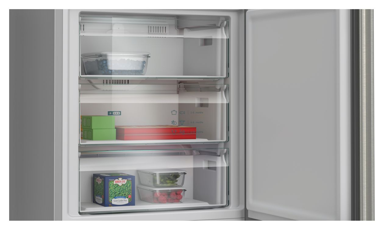 iQ300 KG49NVIBG 311 l / 129 l Kühl-Gefrierkombi freistehend NoFrost 142 kWh Jahr  (Edelstahl) 