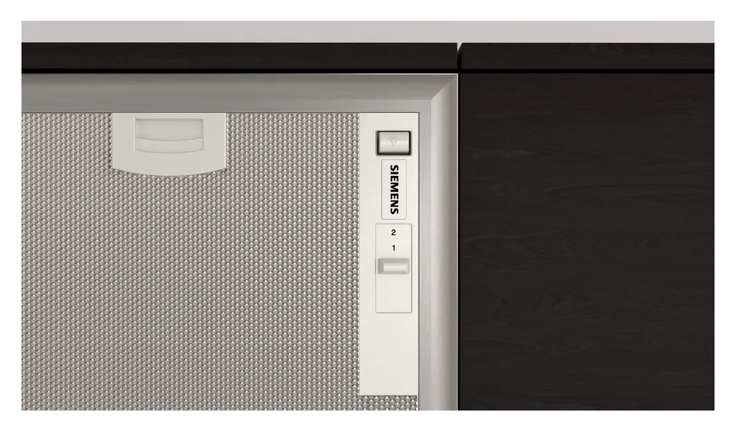 iQ300 LB75566 Lüfterbaustein Abluft/Umluft Dunstabzugshaube/Esse Einbau 73 cm (Metallisch, Silber) 