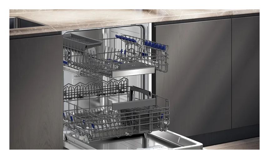 iQ300 SN53ES02BD 60 cm Geschirrspüler teilintegriert (ohne Front) Sehr leise 13 Maßgedecke aquaStop Funktion Wärmetauscher 