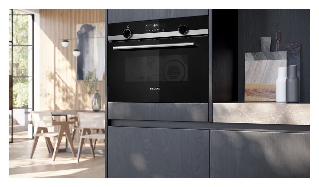 iQ500 CM585AGS1 Einbaubackofen kompakt AutoClean Mikrowelle 