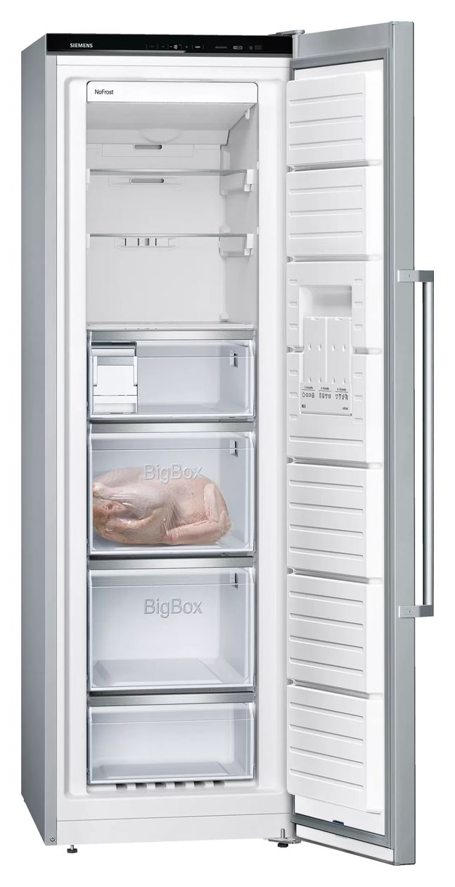 iQ500 GS36NAIDP 242 l Gefrierschrank 183 kWh Jahr NoFrost  (Edelstahl) 