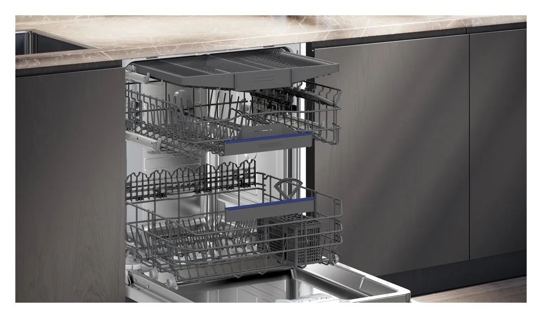 iQ500 SN15EC06CS 60 cm Geschirrspüler unterbaufähig Sehr leise 14 Maßgedecke aquaStop Funktion Heat exchanger/Drying assistant 