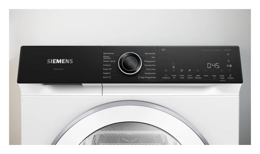 iQ500 WQ45H2B90 Wärmepumpen Trockner Frontlader AutoClean 