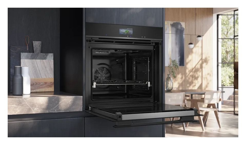iQ700 HB976GMB1 Einbaubackofen groß AutoClean (Edelstahl, Schwarz) 