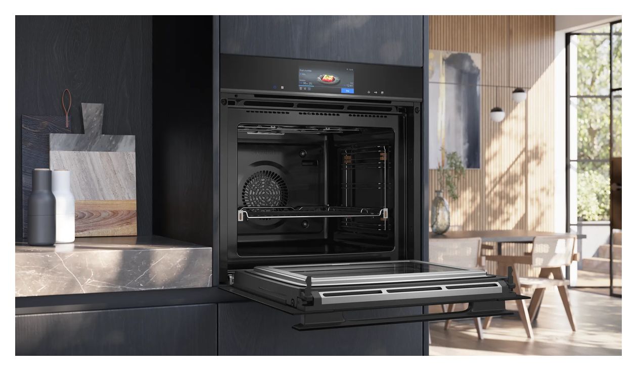 iQ700 HN978GMB1 Einbaubackofen groß AutoClean Mikrowelle (Schwarz) 