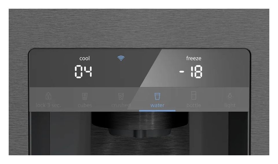 iQ700 KF96DPXEA Side-by-Side Kühl-/ Gefrierkombination French Door 375 l / 199 l 327 kWh NoFrost 1830 mm x 905 mm  (Grau) 