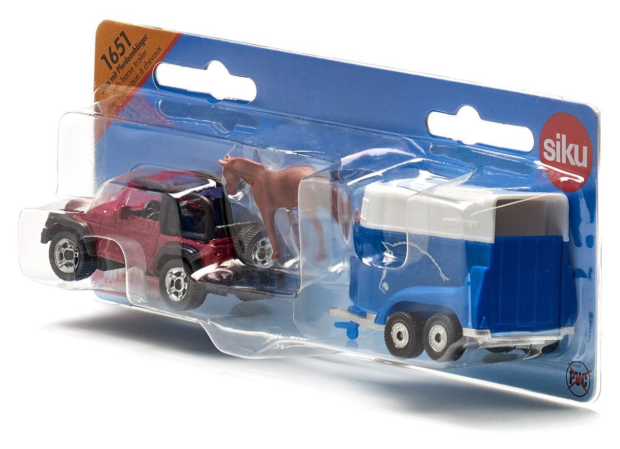 Jeep mit Pferdeanhänger 