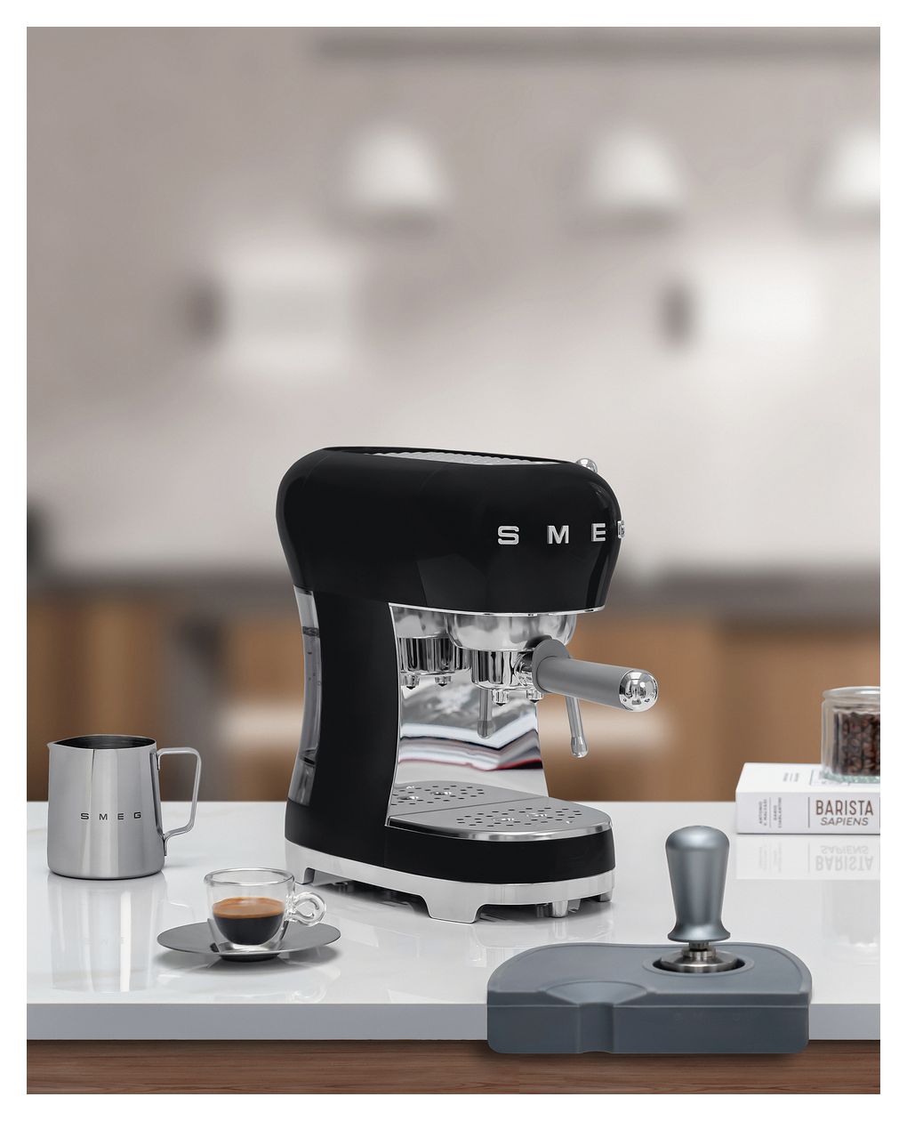 ECF02BLEU Siebträger Kaffeemaschine 15 bar 1350 W  (Schwarz) 