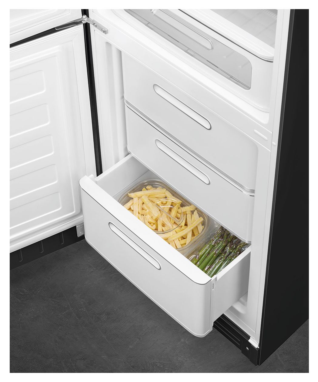 FAB32LBL6 234 l / 97 l Kühl-Gefrierkombi freistehend NoFrost 158 kWh Jahr  (Schwarz) 