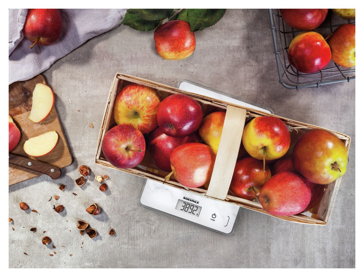 61516 Page Compact 300 Elektronische Küchenwaage bis 5 kg Genauigkeit 1 g  (Marmorfarbe) 