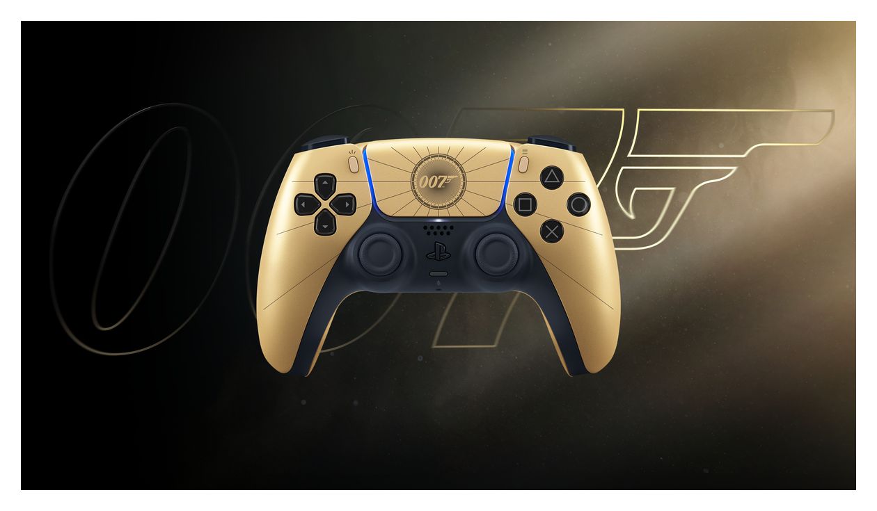 DualSense Wireless Controller - 007 First Light Limited Edition Analog / Digital Gamepad für PlayStation 5, Android, MAC, PC, iOS  (Schwarz, Gold) 