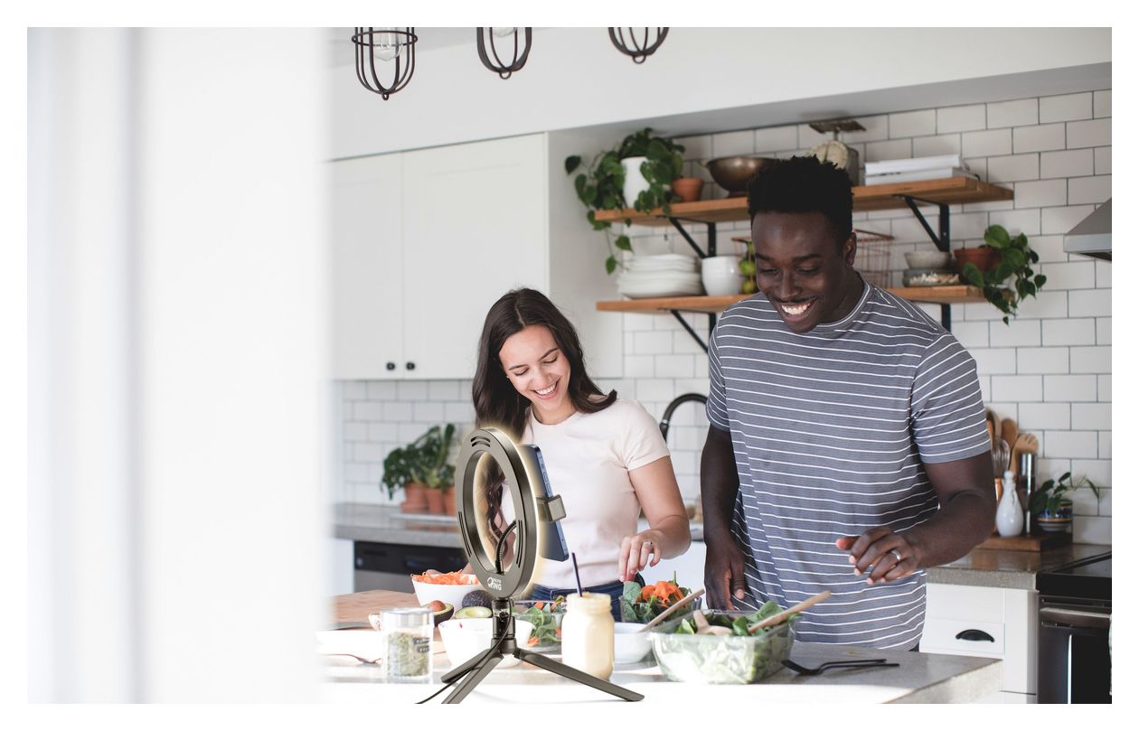 Selfie Ring Selfie-Licht 198 mm Universal  (Schwarz) 