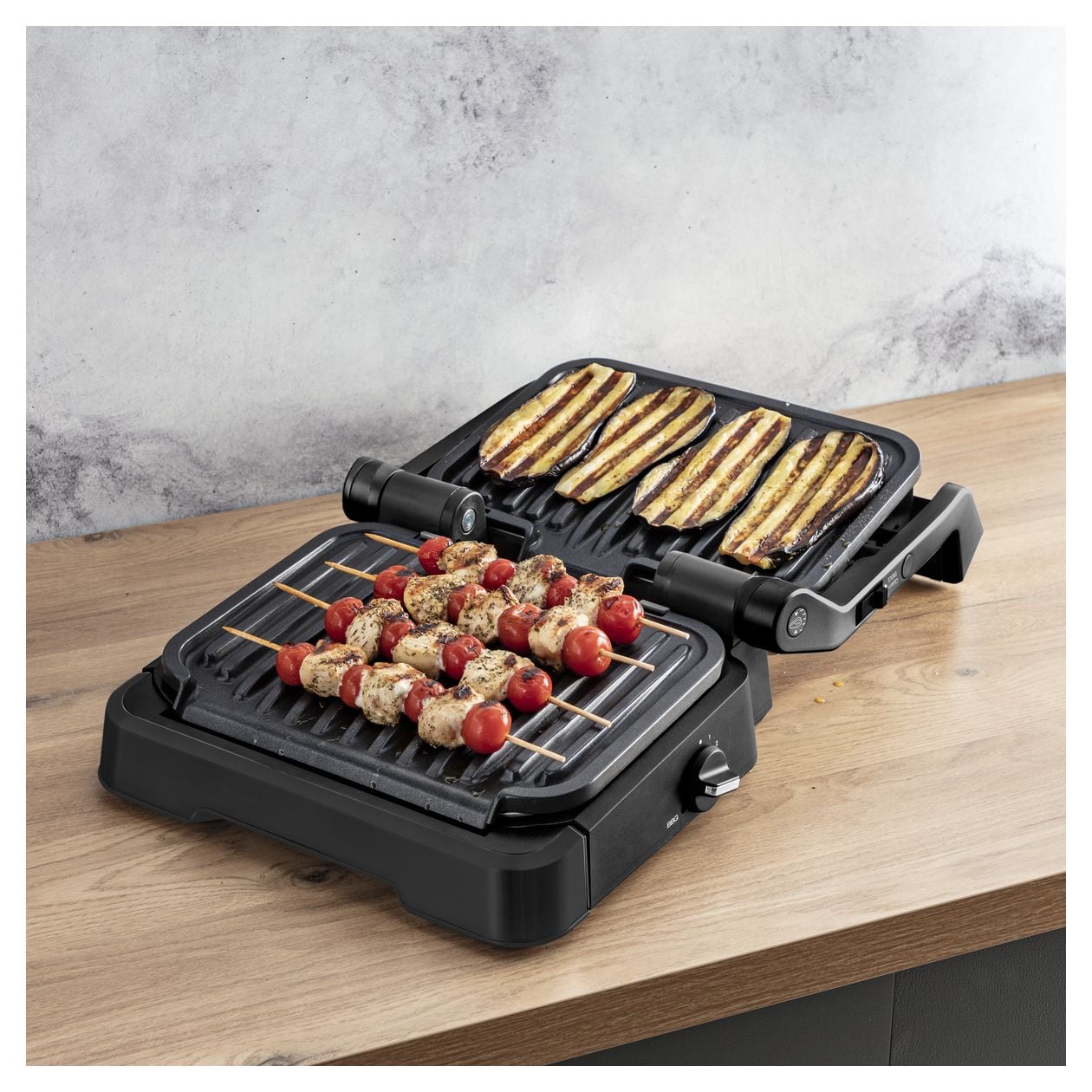 GC7748 OptiGrill 4in1 1 Zone(n) 2100 W mit 300 x 200 mm Fläche  (Schwarz) 