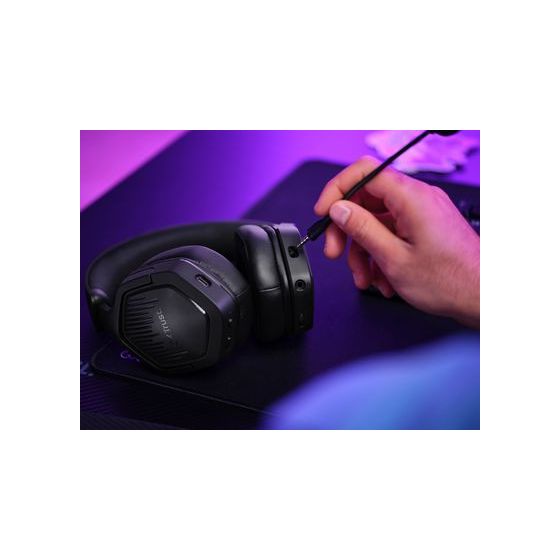 GXT493 Carus Over Ear Bluetooth Kopfhörer kabelgebunden&kabellos 20 h Laufzeit USB Type-C / USB Type-A  (Schwarz) 