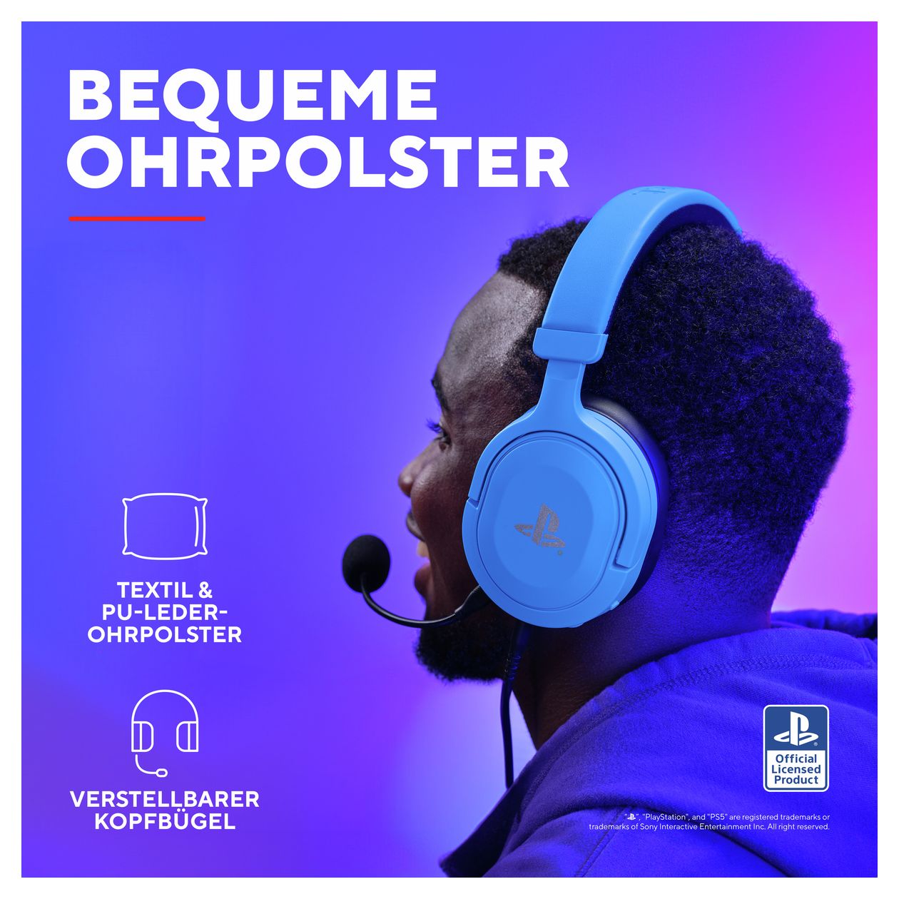 GXT498 Forta Over Ear Kopfhörer Kabelgebunden  (Blau) 