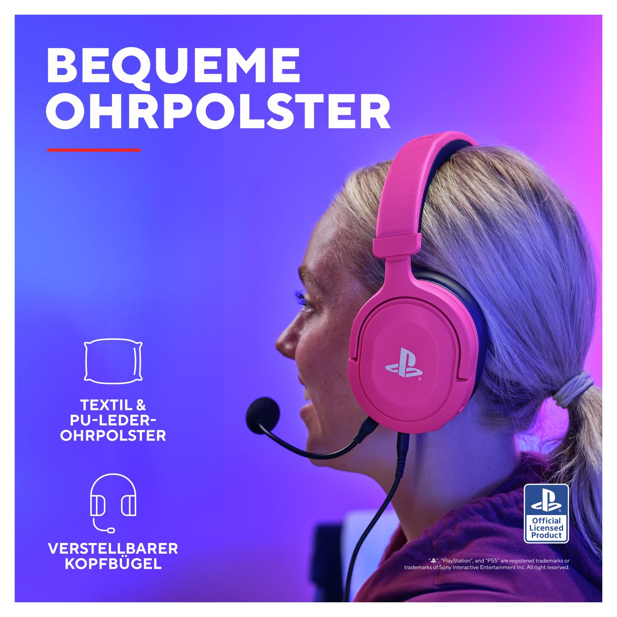 GXT498 Forta Over Ear Kopfhörer Kabelgebunden  (Pink) 