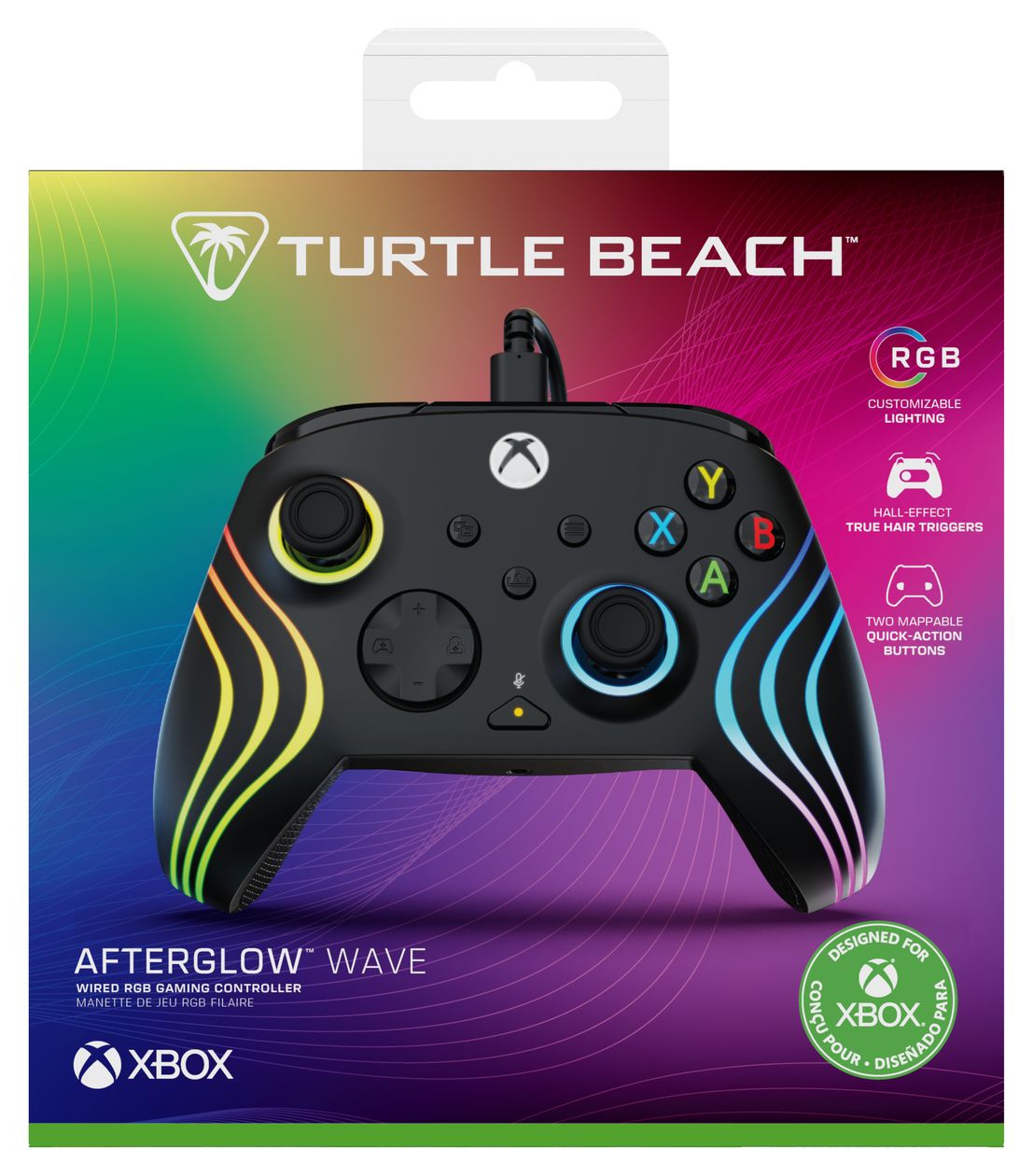 Afterglow Wave Wired Controller Gamepad für PC, Xbox, Xbox One, Xbox Series S, Xbox Series X  (Schwarz) 