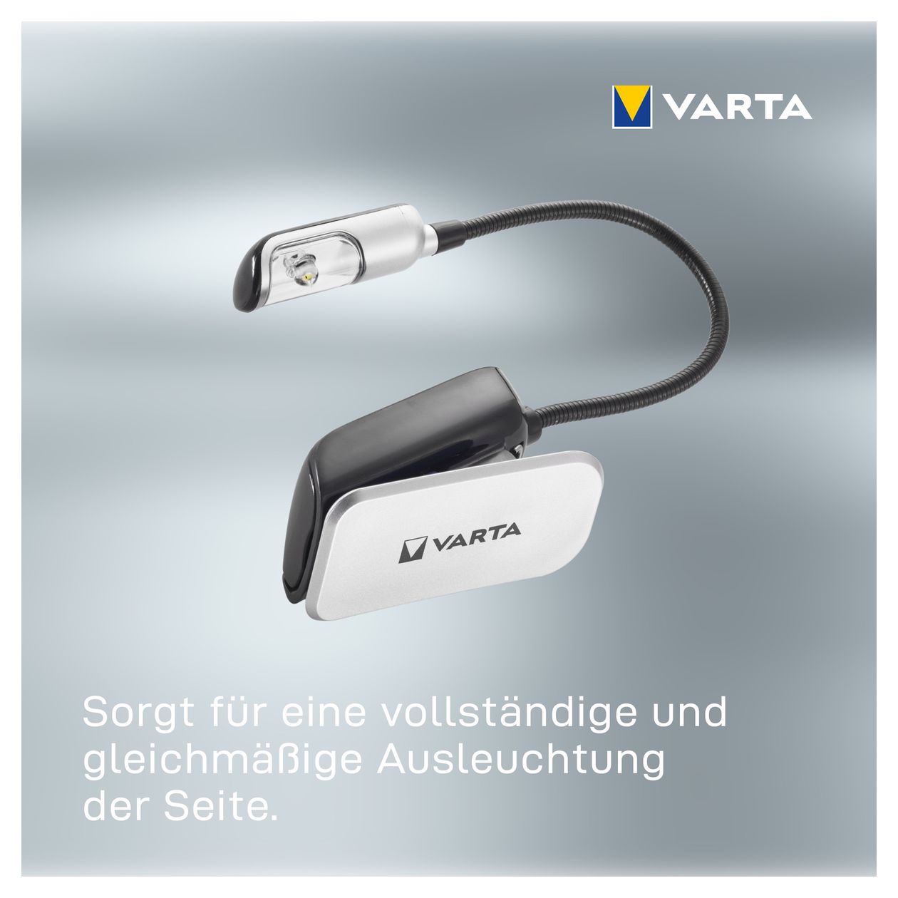 Leselampe LED inkl. 2x CR2032 Batterien, Book Light, Klemmlampe, Leselicht für Buch, Tastatur, Tischleuchte für Notenständer 