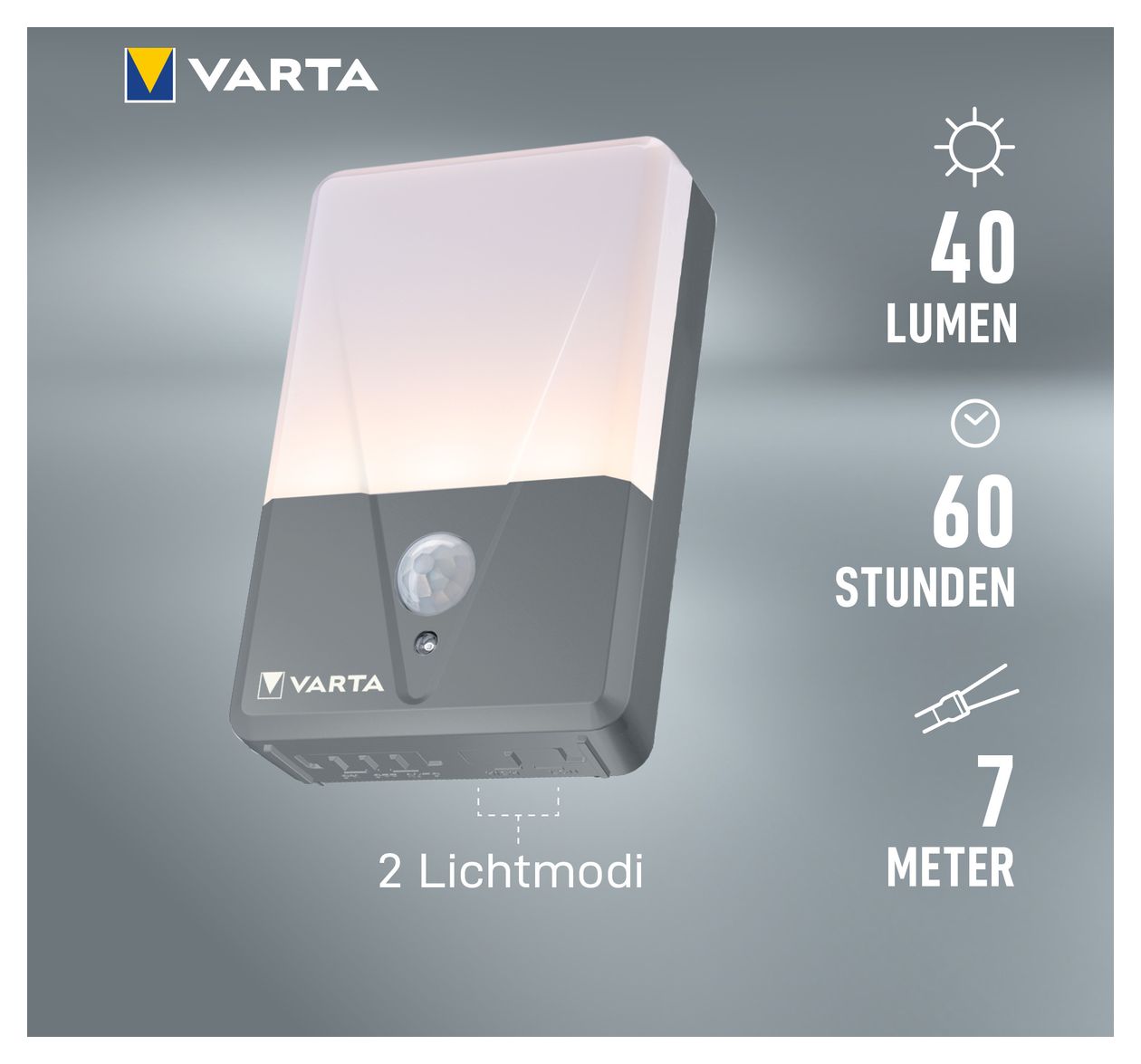 Motion Sensor Outdoor Light Twin Pack LED Wandbeleuchtung für den Außenbereich Warmweiß Batterie 