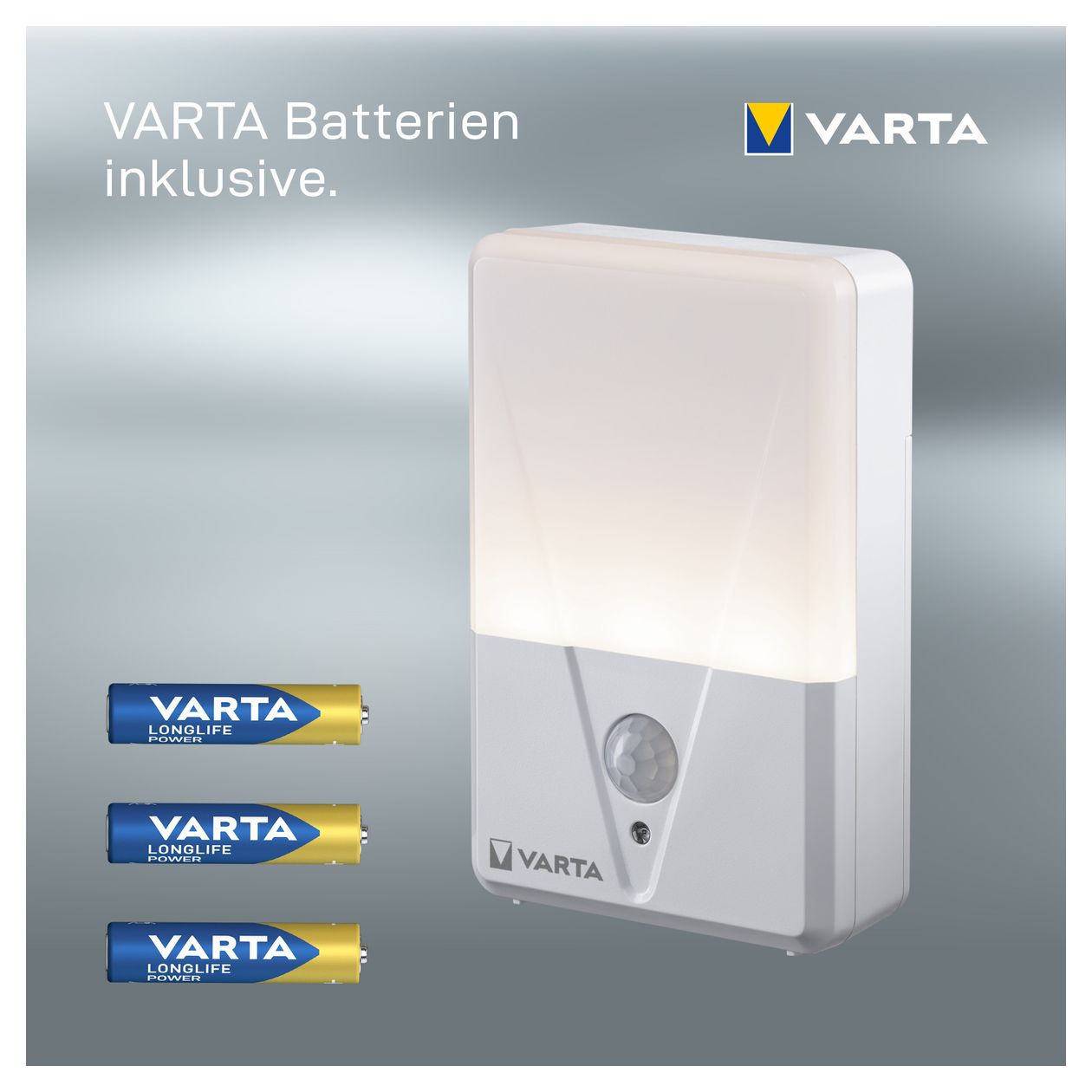 Nachtlicht mit Bewegungsmelder LED Warmweiß Batterie  (Weiß) 