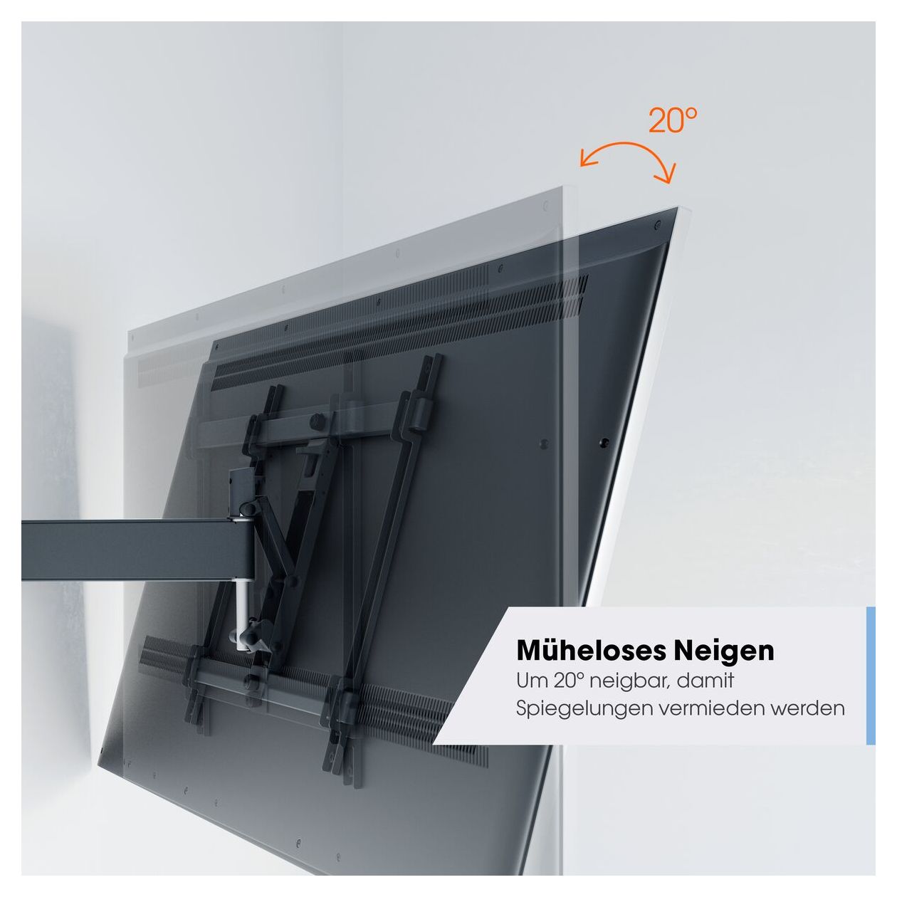 TVM3645 schwenkbare Wand Halterung 180° bis 195,6 cm (77") 35 kg 0 - 20° neigbar 