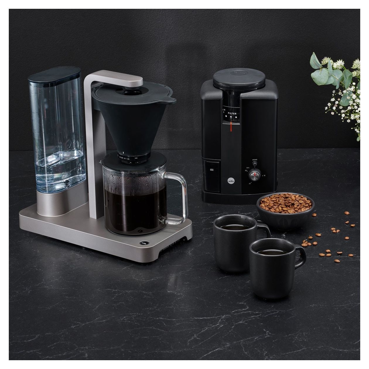 Performance CM7T-125 10 Tassen Filterkaffeemaschine 1,2 l  (Grau) 