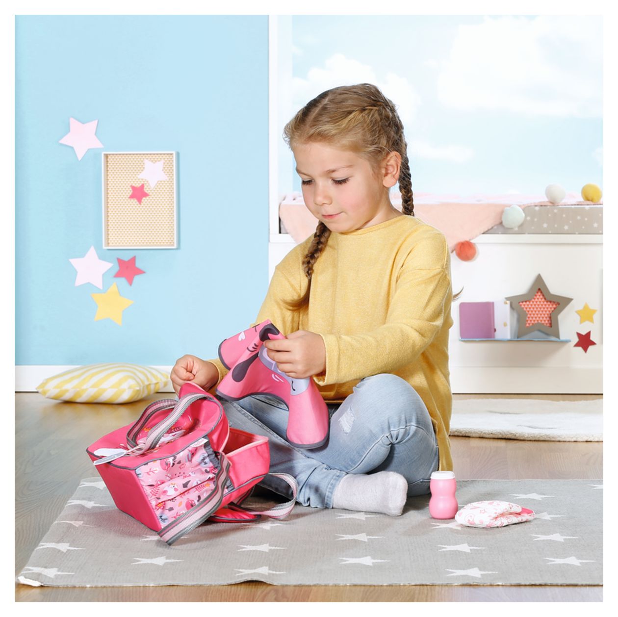 BABY born Wickeltasche mit Wickelunterlage 