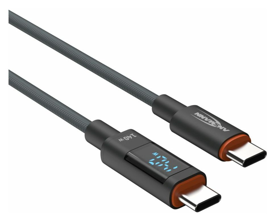 1700-0176 0,48 Gbit/s Rundkabel USB C auf USB C Männlich bis 140 W 1,2 m  (Anthrazit) 