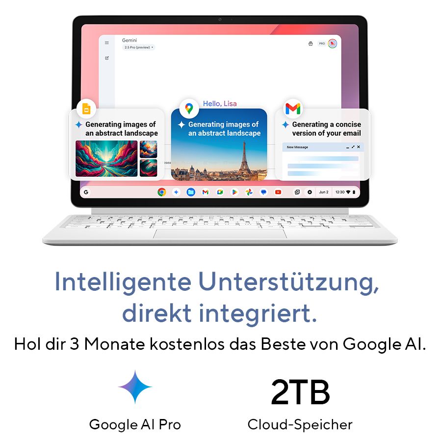 Chromebook CM3206DM4A-TR0145 WQXGA Notebook 30,7 cm (12.1 Zoll) 2560 x 1600 Pixel 8 GB Ram 128 GB eMMC ChromeOS MediaTek Kompanio max. 2,6 GHz  (Titan) 