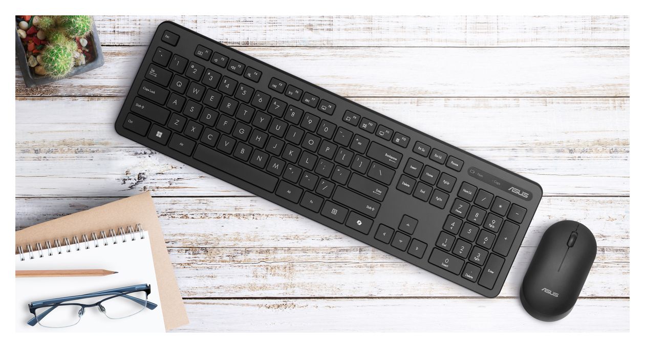CW100 Universal Tastatur RF kabellos + USB 2.4 GHz  (Schwarz) 