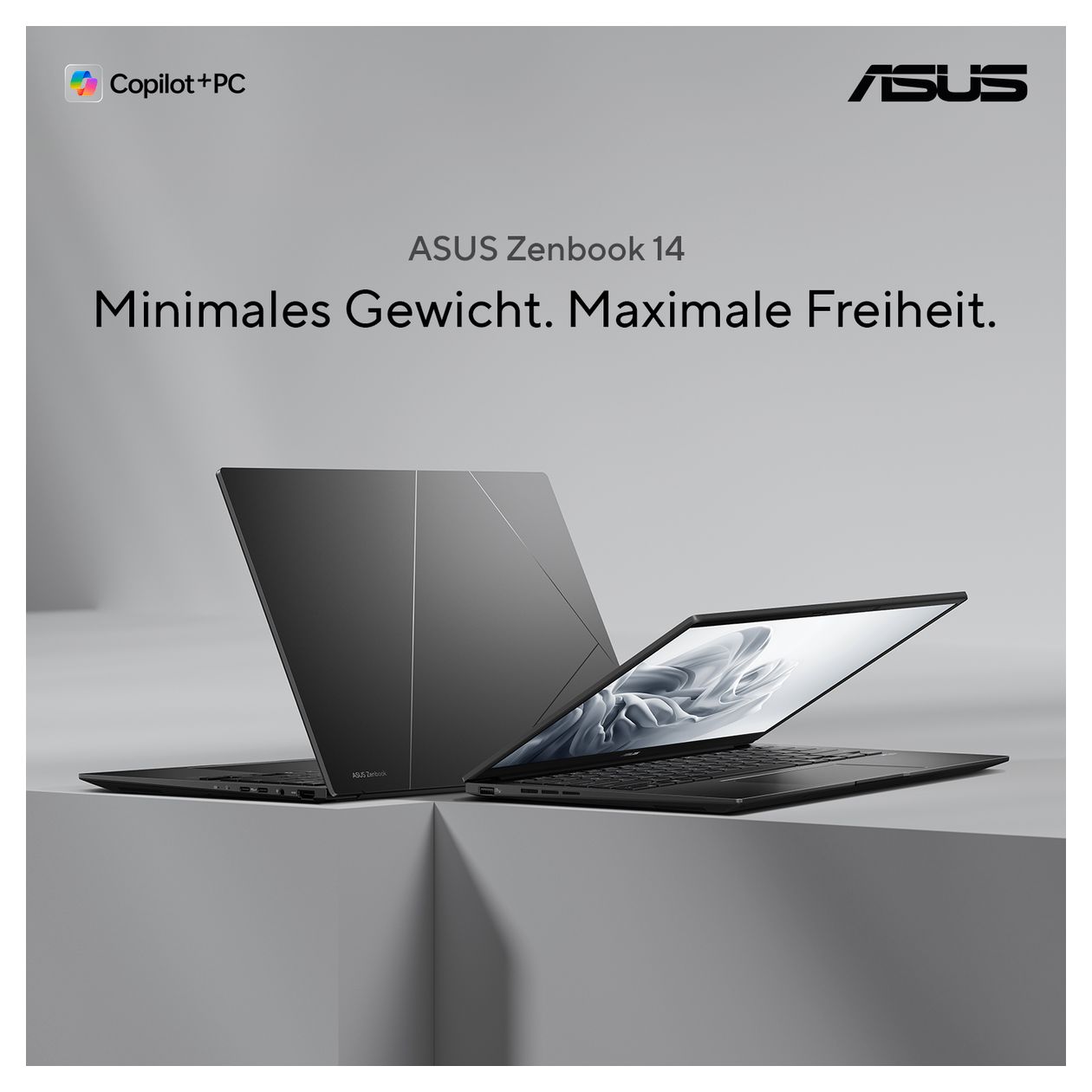 Zenbook 14 UM3406GA-QD030W Copilot+ WUXGA Notebook 35,6 cm (14 Zoll) 1920 x 1200 Pixel 32 GB Ram 1 TB SSD Windows 11 Home AMD Ryzen 7 max. 4,6 GHz  (Schwarz) 