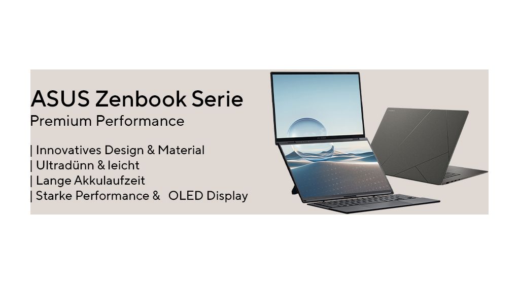 Zenbook 14 UX3405CA-QD1302W WUXGA Notebook 35,6 cm (14 Zoll) 1920 x 1200 Pixel 1 TB SSD Windows 11 Home Intel Core Ultra 7 max. 5,1 GHz  (Silber) 