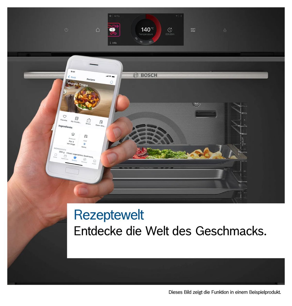 HBDPROTEC8 (HBG972KB1 + PVQ890H26E) Backofen-Set groß AutoClean mit autarkem 81,6 cm Induktions Kochfeld 