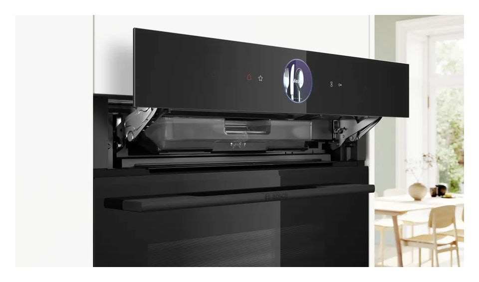 Serie 8 HRG976NB1 Einbaubackofen groß Dampfgaren AutoClean (Schwarz) 