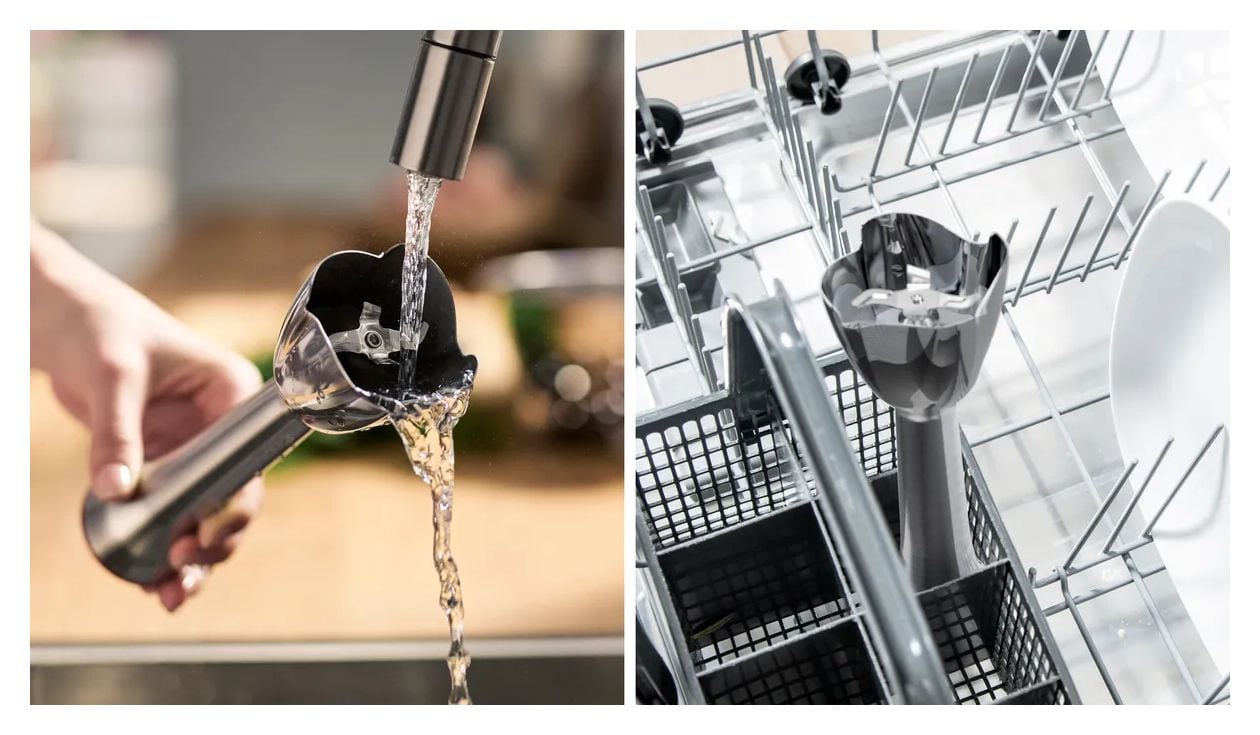 Seire 6 MSM6M874 ErgoMaster Stabmixer 1200 W (Schwarz, Edelstahl, Transparent) 