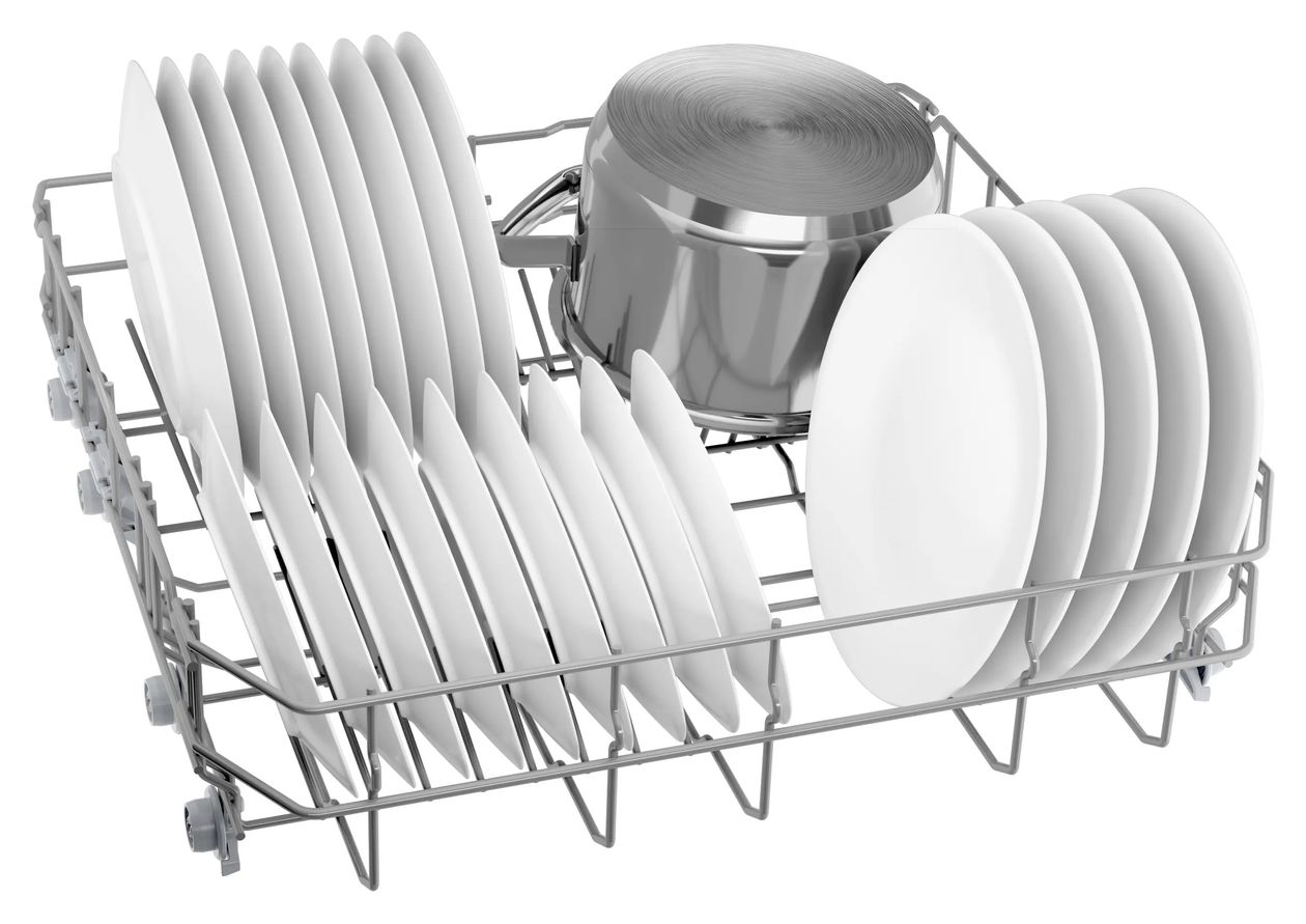 Serie 2 SMU2HVS06E 60 cm Geschirrspüler unterbaufähig leise 14 Maßgedecke aquaStop Funktion Wärmetauscher (Edelstahl) 