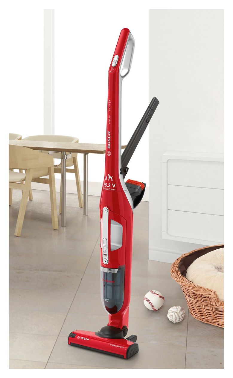 Serie 4 BBH3ZOO25 Handstaubsauger Beutellos bis 55 min Laufzeit 25,2 V  (Rot) 