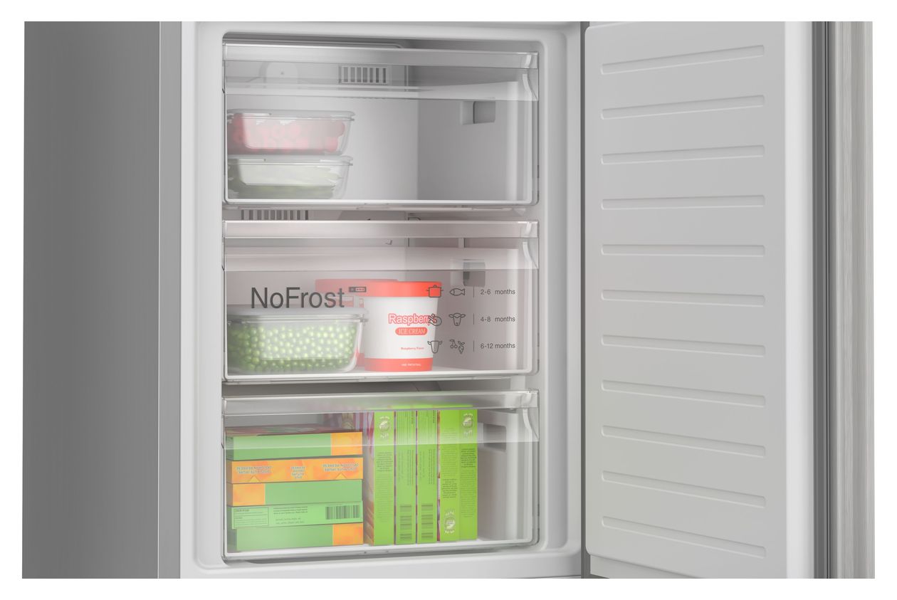 Serie 4 KGN392LAG 260 l / 103 l Kühl-Gefrierkombi freistehend NoFrost 112 kWh Jahr  (Metallisch) 