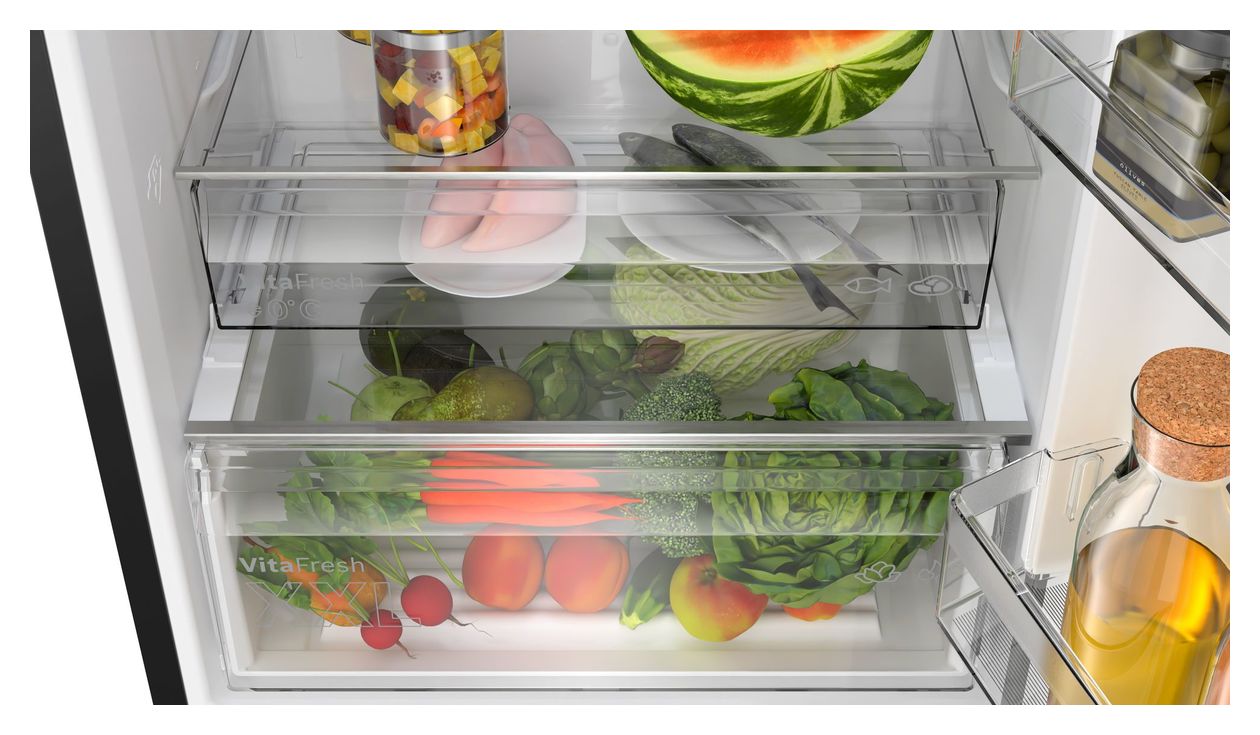 Serie 4 KGN49VXCT 311 l / 129 l Kühl-Gefrierkombi freistehend NoFrost 178 kWh Jahr  (Edelstahl) 