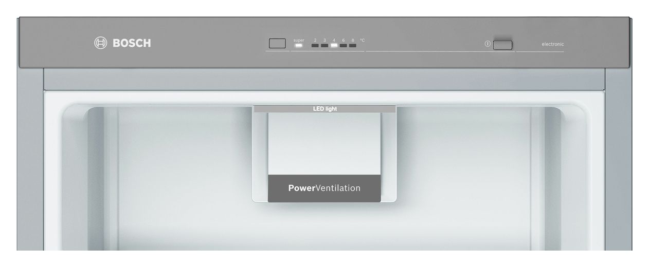 Serie 4 KSV36VLEP 346 l / 346 l Kühlschrank freistehend EEK: E 116 kWh Jahr NoFrost  (Edelstahl) 