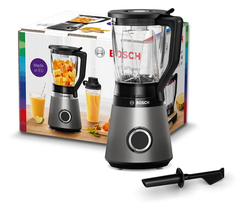 Serie 4 MMB6172SN VitaPower 1,5 l Standmixer 2 Geschwindigkeiten 1200 W  (Schwarz, Edelstahl) 