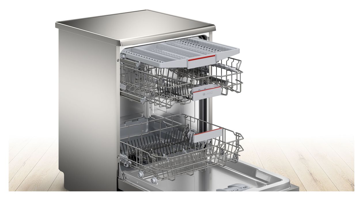Serie 4 SMS4EVI08E 60 cm Geschirrspüler freistehend Leise 14 Maßgedecke aquaStop Funktion Heat exchanger/Drying assistant 