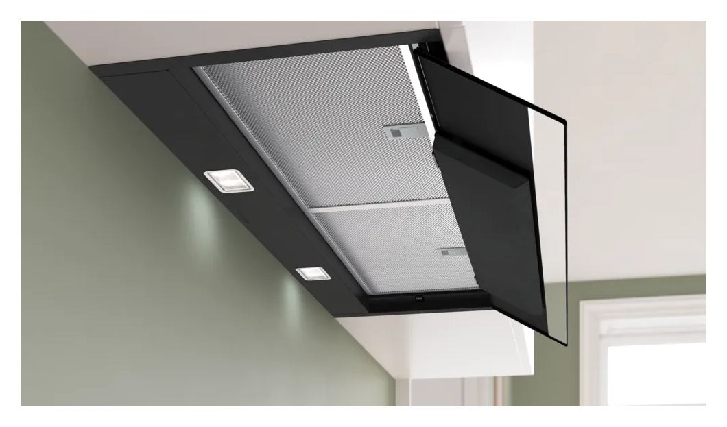 Serie 6 DBB97DP60 Abluft/Umluft Dunstabzugshaube/Esse Einbau 90 cm (Schwarz) 