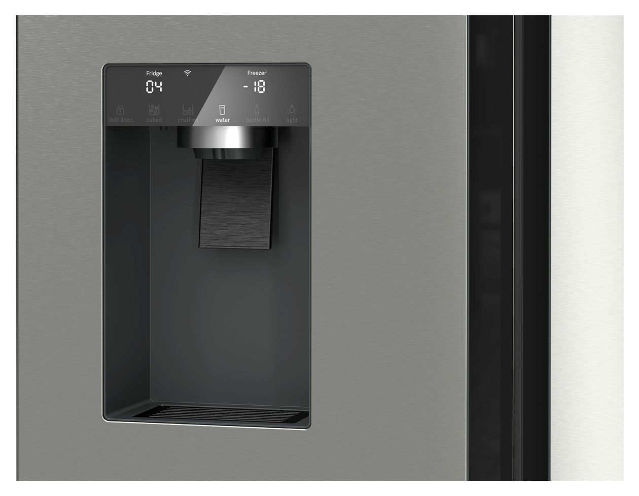 Serie 6 KFD96APEA Side-by-Side Kühl-/ Gefrierkombination 375 l / 199 l 327 kWh NoFrost 1830 mm x 905 mm  (Edelstahl) 