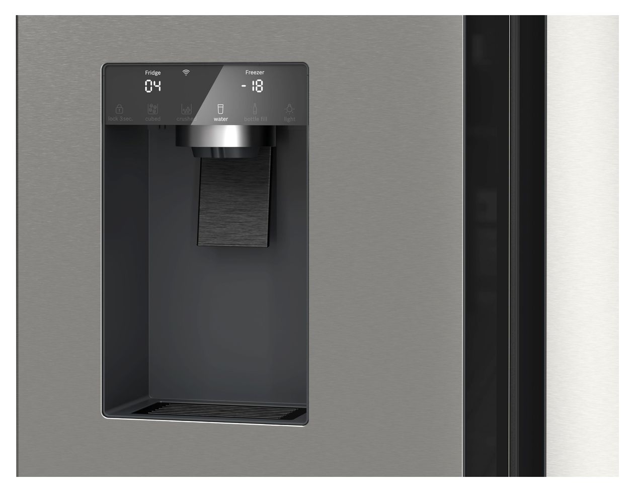 Serie 6 KFI96APEA Side-by-Side Kühl-/ Gefrierkombination 375 l / 199 l 327 kWh NoFrost 1830 mm x 905 mm  (Gebürsteter Stahl) 